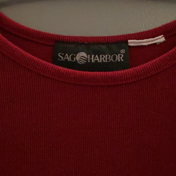 VINTAGE Sag Harbour plain red Tee size large - Picture 2 of 2